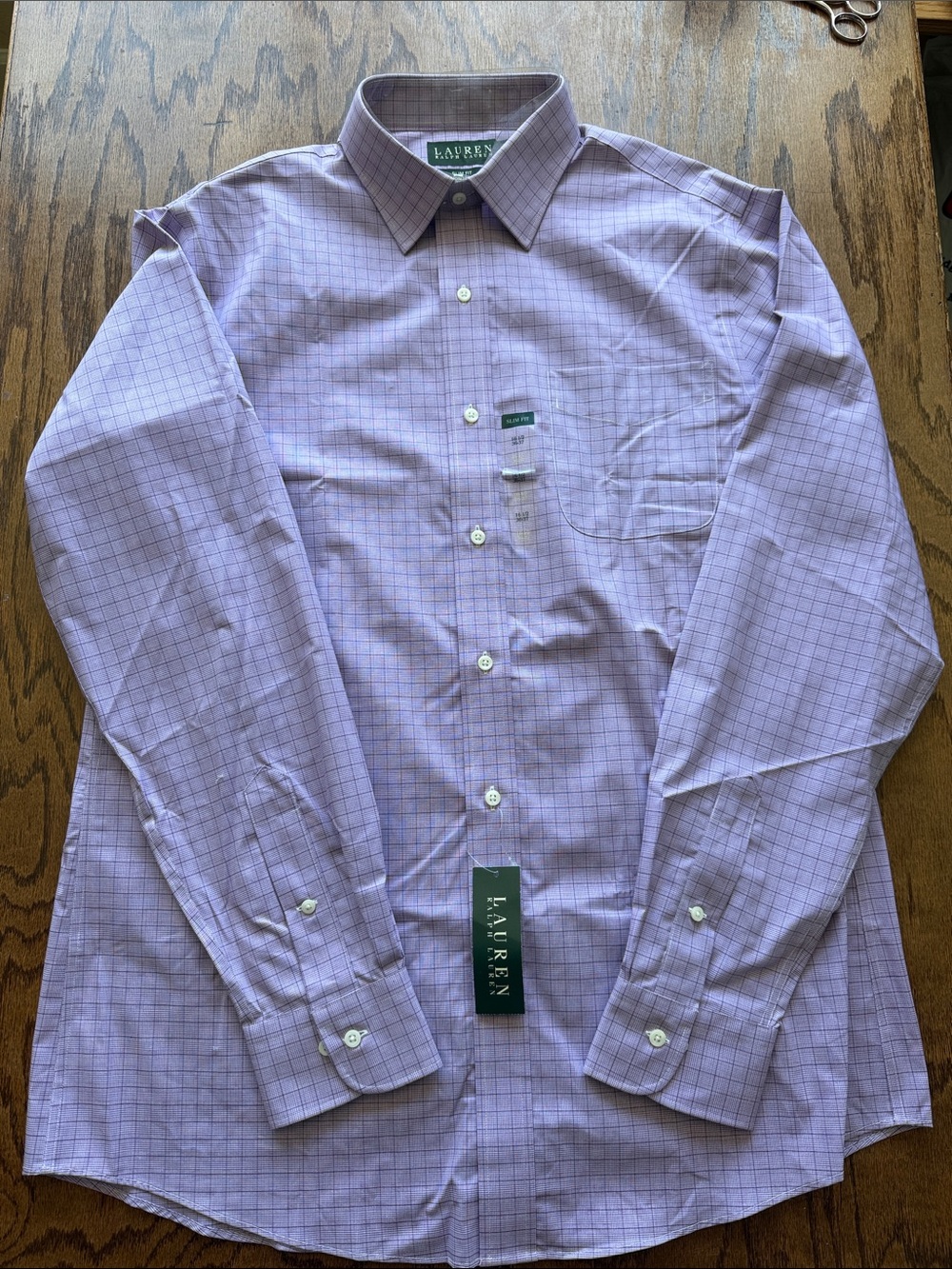 Ralph Lauren Lavender Grid Dress Shirt